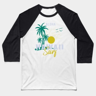 Aloha Hawaii Surf Sunset Baseball T-Shirt